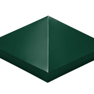 Колпак на столб 390х390мм 0,5 Satin с пленкой RAL 6005 зеленый мох