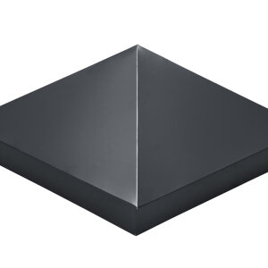 Колпак на столб 390х390мм 0,5 Satin с пленкой RAL 7024 мокрый асфальт