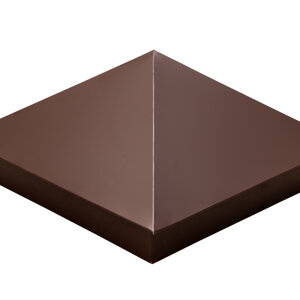 Колпак на столб 390х390мм 0,5 Satin с пленкой RAL 8017 шоколад