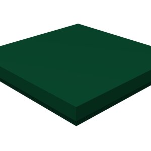 Колпак на столб плоский 390х390мм 0,45 PE с пленкой RAL 6005 зеленый мох