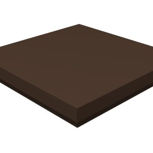 Колпак на столб плоский 390х390мм 0,45 PE с пленкой RAL 8017 шоколад