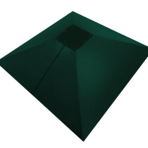 Колпак на столб под фонарь 390х390мм 0,5 Satin с пленкой RAL 6005 зеленый мох