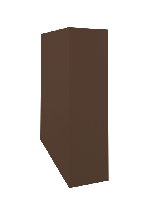 Кожух скатный д-1620/ш-580/в1-1930/в2-1440,5 Sat-f 8017 0,5 Satin с пленкой RAL 8017 шоколад