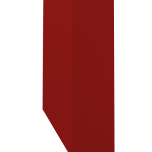 Кожух скатный д1000/ш260/в1-1750/в2-1300 0,45 PE с пленкой RAL 3011 коричнево-красный