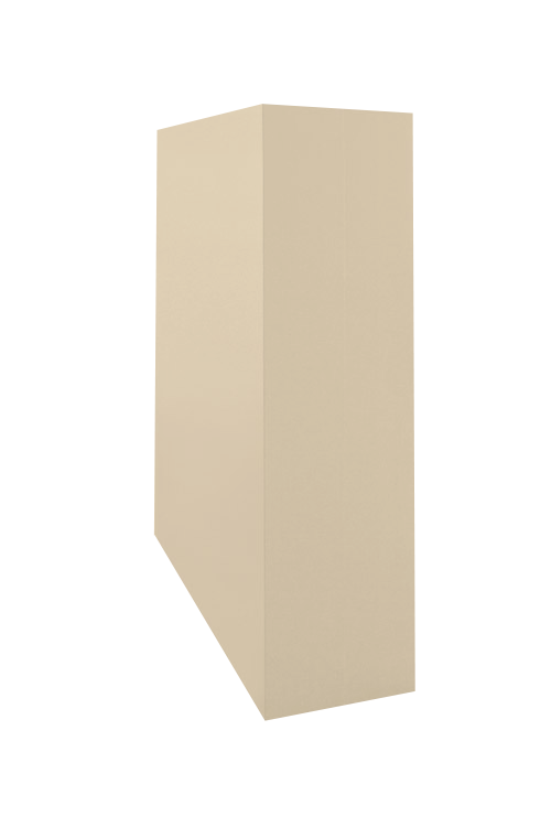 Кожух скатный д1450/ш970/в1-1555/в2-1240 0,5 Satin с пленкой RAL 1015 светлая слоновая кость