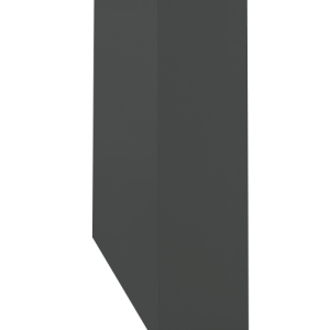 Кожух скатный д400/ш1180/в1-2500/в2-1900 0,5 Satin с пленкой RAL 7016 антрацитово-серый