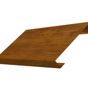 Ламель лицевая 125 забора жалюзи Texas 0,45 Print-Double Elite с пленкой Golden Wood