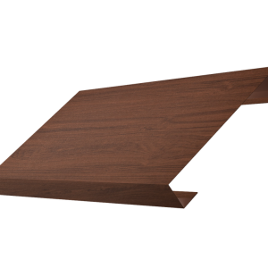 Ламель лицевая 125 забора жалюзи Texas 0,45 Print Elite с пленкой Choco Wood TwinColor