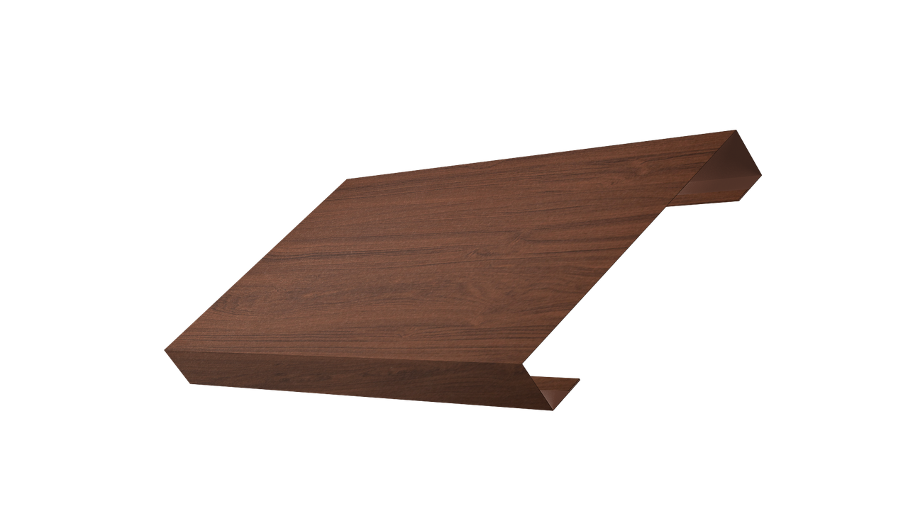 Ламель лицевая 125 забора жалюзи Texas 0,45 Print Elite с пленкой Choco Wood TwinColor