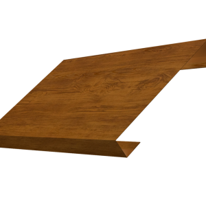 Ламель лицевая 150 забора жалюзи Texas 0,45 Print Elite с пленкой Golden Wood TwinColor