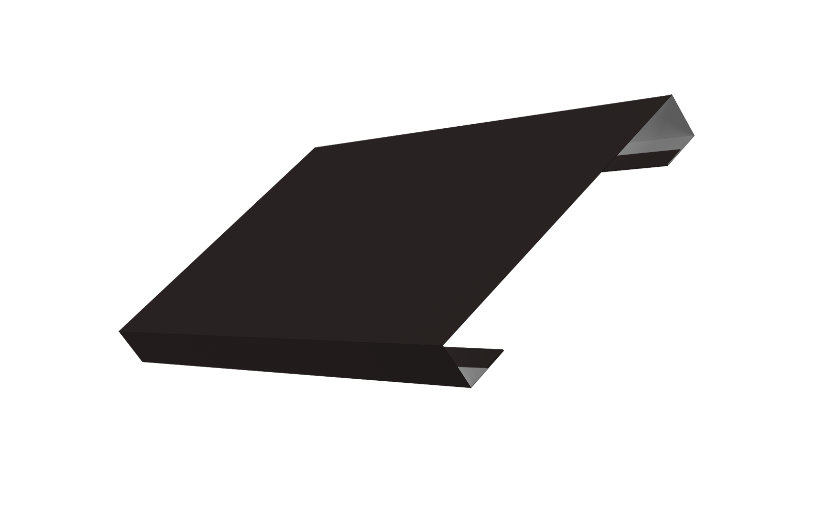 Ламель лицевая 150 забора жалюзи Texas 0,5 Rooftop Бархат с пленкой RAL 9005 черный