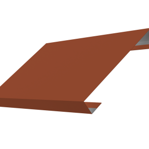 Ламель лицевая 150 забора жалюзи Texas 0,5 Satin с пленкой RAL 8004 терракота