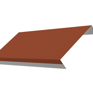Ламель обратная 125 забора жалюзи Texas 0,45 Drap с пленкой RAL 8004 терракота