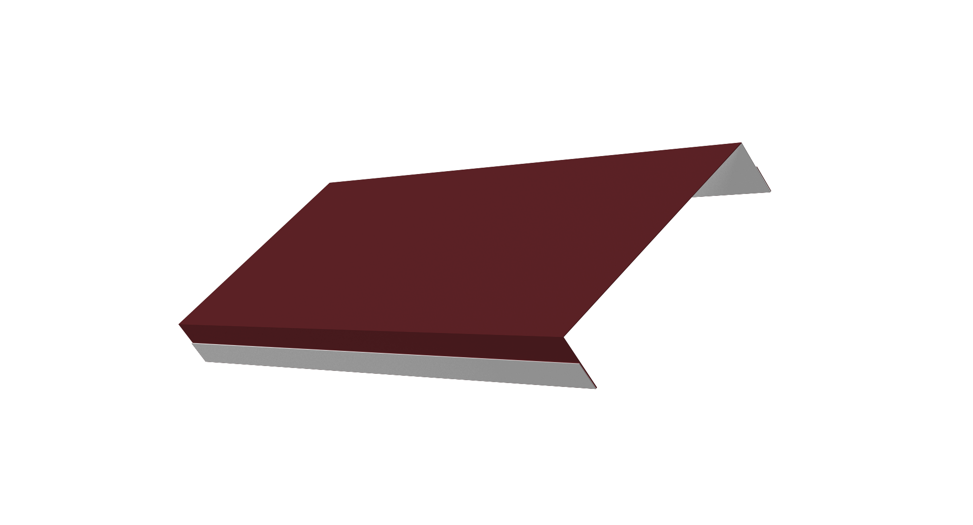 Ламель обратная 125 забора жалюзи Texas 0,45 Drap TX RAL 3005 красное вино