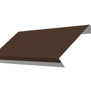 Ламель обратная 125 забора жалюзи Texas 0,5 Rooftop Бархат с пленкой RAL 8017 шоколад