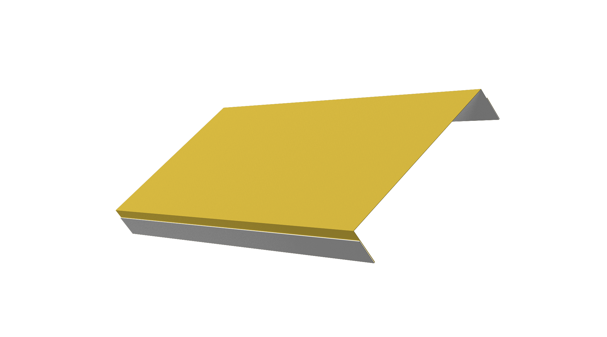 Ламель обратная 150 забора жалюзи Texas 0,45 PE с пленкой RAL 1018 цинково-желтый