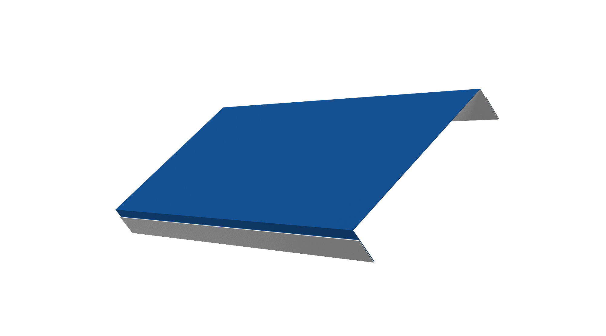 Ламель обратная 150 забора жалюзи Texas 0,45 PE с пленкой RAL 5005 сигнальный синий