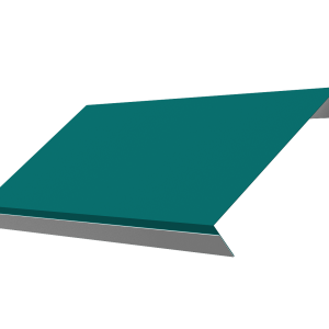 Ламель обратная 150 забора жалюзи Texas 0,45 PE с пленкой RAL 5021 водная синь