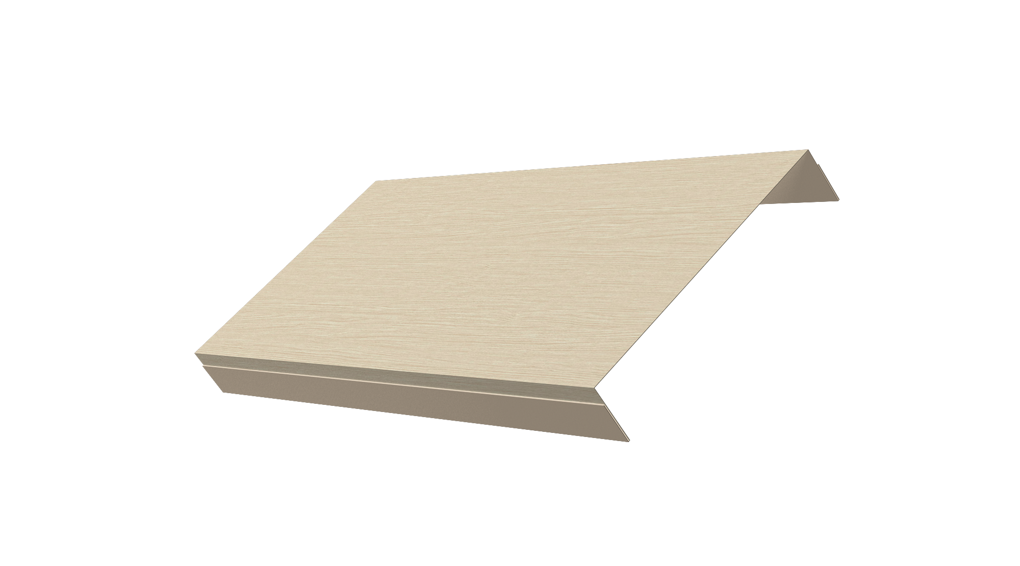 Ламель обратная 150 забора жалюзи Texas 0,45 Print Elite с пленкой Milky Wood TwinColor