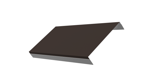 Ламель обратная 150 забора жалюзи Texas 0,5 Satin с пленкой RR 32 темно-коричневый