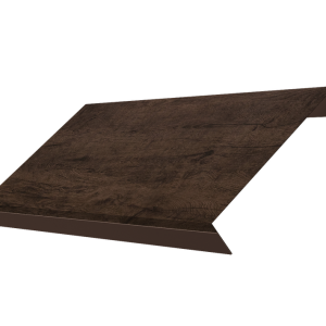 Ламель обратная стартовая/финишная забора жалюзи Texas 50мм для калиток и ворот (с заполнением ламелями 150) 0,45 Print Elite с пленкой Antique Wood TwinColor