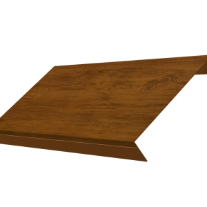 Ламель обратная стартовая/финишная забора жалюзи Texas 50мм для калиток и ворот (с заполнением ламелями 150) 0,45 Print Elite с пленкой Golden Wood TwinColor