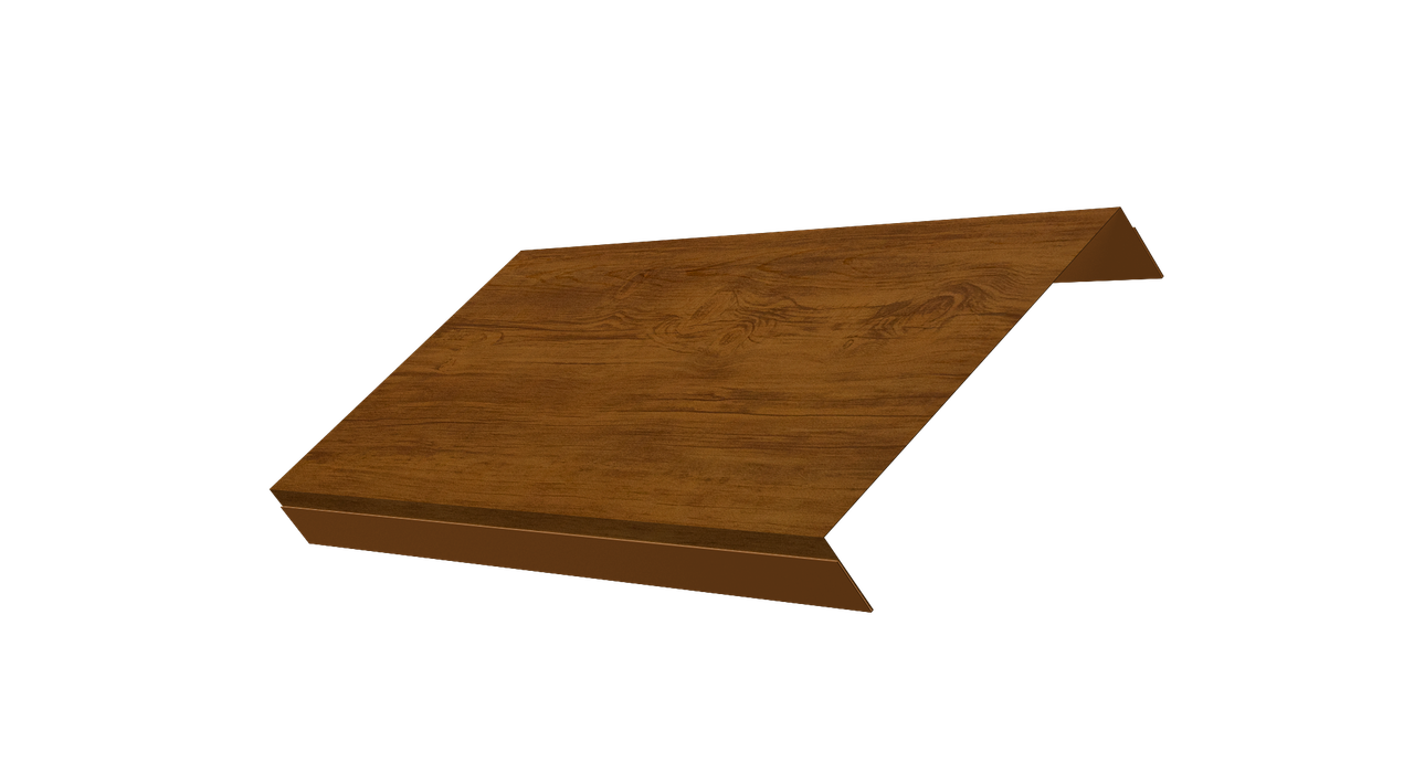 Ламель обратная стартовая/финишная забора жалюзи Texas 50мм для калиток и ворот (с заполнением ламелями 150) 0,45 Print Elite с пленкой Golden Wood TwinColor