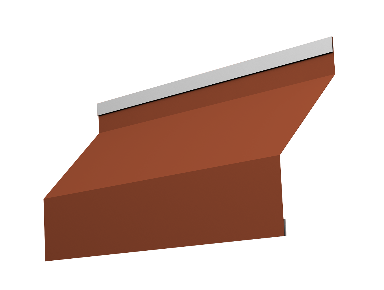 Ламель забора жалюзи Milan new 0,5 PurLite Matt с пленкой RAL 8004 терракота