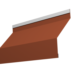 Ламель забора жалюзи Milan new 0,5 Satin с пленкой RAL 8004 терракота