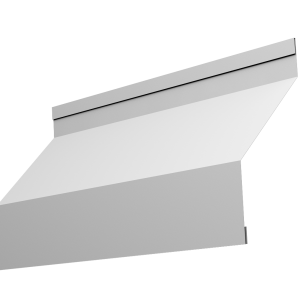 Ламель забора жалюзи Milan new 0,5 Satin с пленкой RAL 9003 сигнальный белый