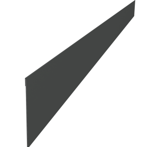 Ламель забора жалюзи Palermo стартовая/финишная для калиток и ворот 0,45 Drap с пленкой RAL 7016 антрацитово-серый