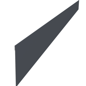 Ламель забора жалюзи Palermo стартовая/финишная для калиток и ворот 0,45 Drap ST с пленкой RAL 7024 мокрый асфальт