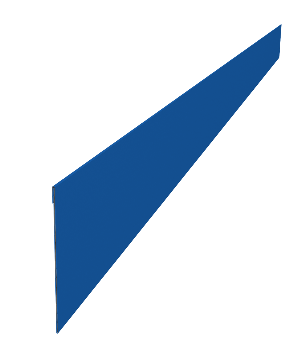 Ламель забора жалюзи Palermo стартовая/финишная для калиток и ворот 0,5 Satin с пленкой RAL 5005 сигнальный синий