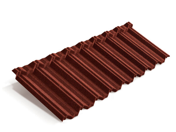 Лист композитной черепицы Metrotile MetroClassic красный