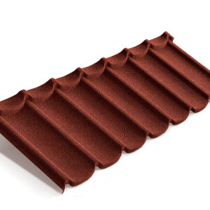Лист композитной черепицы Metrotile Mistral красный