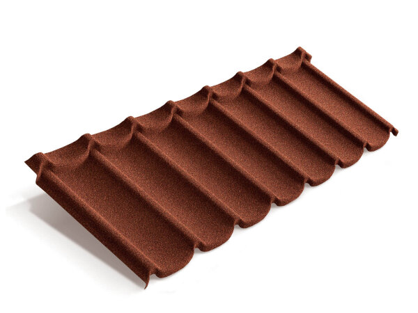 Лист композитной черепицы Metrotile Mistral скарлет