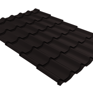 Металлочерепица Классик ("Classic") v01 0,5 Drap TX RAL 9005 черный
