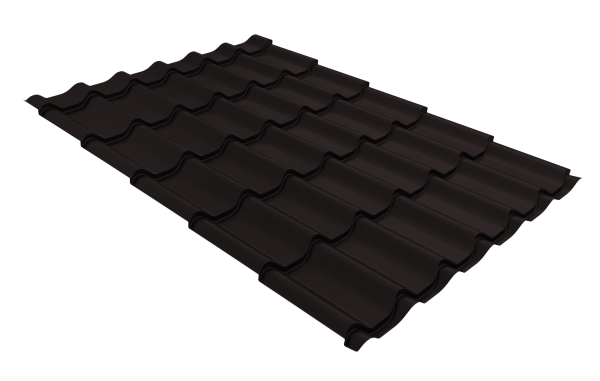 Металлочерепица Классик ("Classic") v01 0,5 Drap TX RAL 9005 черный