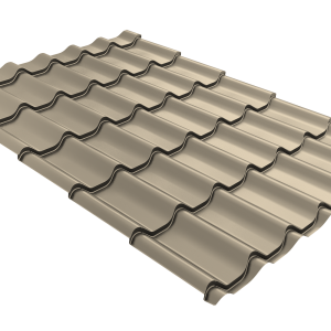 Металлочерепица Классик ("Classic") v01 0,5 Satin RAL 1015 светлая слоновая кость