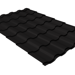 Металлочерепица "Кредо" ("Kredo") v01 0,5 Satin RAL 9005 черный