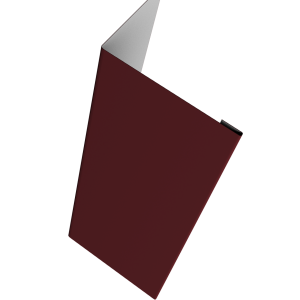 Нащельник (для калиток и ворот) 25х35 жалюзи Milan, Tokyo, Palermo 0,45 Drap TX RAL 3005 красное вино (L1,68)