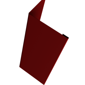 Нащельник (для калиток и ворот) 25х35 жалюзи Milan, Tokyo, Palermo 0,45 PE-Double RAL 3005 красное вино (L1,68)