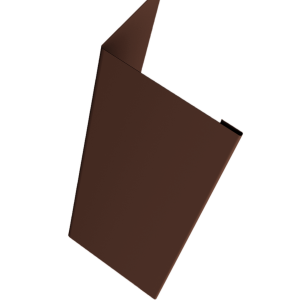 Нащельник (для калиток и ворот) 25х35 жалюзи Milan, Tokyo, Palermo 0,45 PE-Double RAL 8017 шоколад (L1,68)