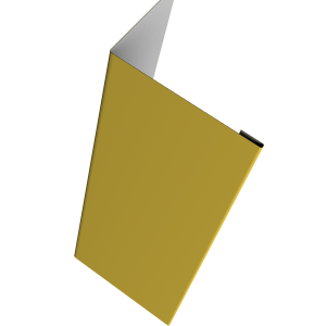 Нащельник (для калиток и ворот) 25х35 жалюзи Milan, Tokyo, Palermo 0,45 PE RAL 1018 цинково-желтый (L1,68)