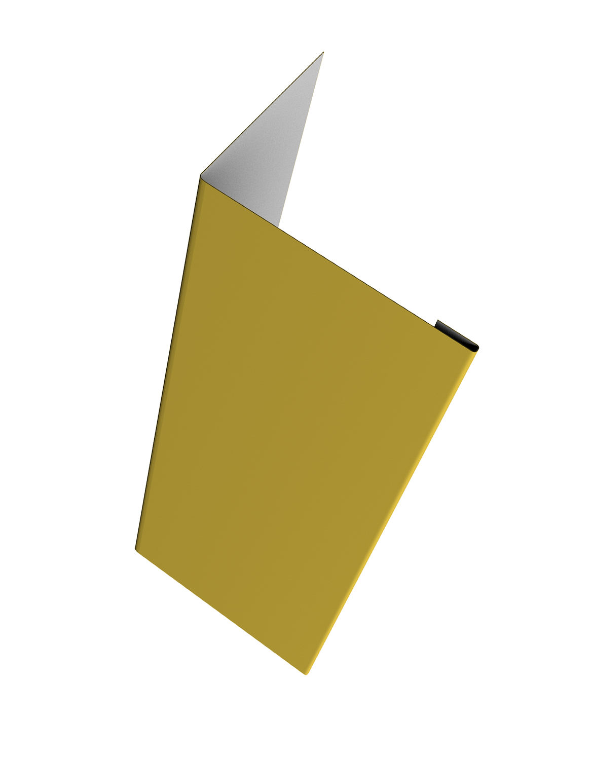 Нащельник (для калиток и ворот) 25х35 жалюзи Milan, Tokyo, Palermo 0,45 PE RAL 1018 цинково-желтый (L1,68)