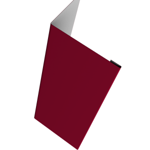 Нащельник (для калиток и ворот) 25х35 жалюзи Milan, Tokyo, Palermo 0,45 PE RAL 3003 рубиново-красный (L1,68)