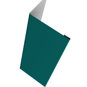 Нащельник (для калиток и ворот) 25х35 жалюзи Milan, Tokyo, Palermo 0,45 PE RAL 5021 водная синь (L1,68)