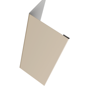 Нащельник (для калиток и ворот) 25х35 жалюзи Milan, Tokyo, Palermo 0,5 Satin RAL 1015 светлая слоновая кость (L1,68)