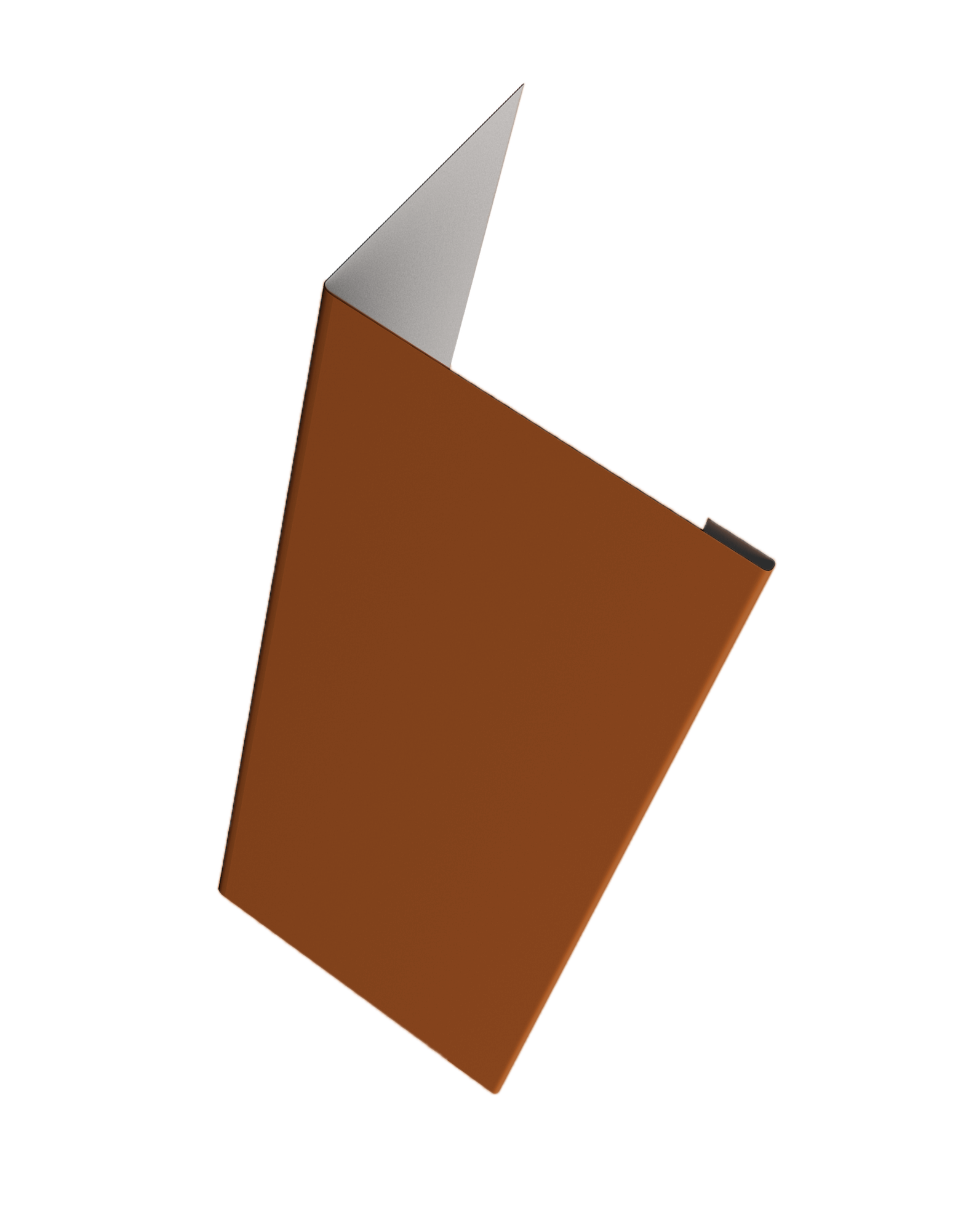 Нащельник (для калиток и ворот) 25х35 жалюзи Milan, Tokyo, Palermo 0,5 Satin RAL 8004 терракота (L1,68)