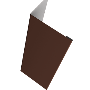 Нащельник (для калиток и ворот) 25х35 жалюзи Milan, Tokyo, Palermo 0,5 Satin RAL 8017 шоколад (L1,68)